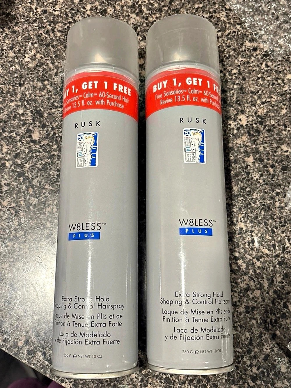 Rusk W8LESS Plus Extra Strong Hold Shaping & Control Hairspray 2-Pack Extra